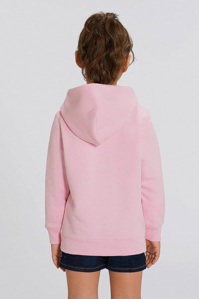 Cotton Pink Kids Love Heart Graphic Hoodie, Medium-weight, from organic cotton blend, for girls & for boys