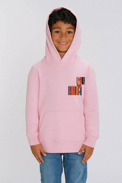 Cotton Pink Kids Love Heart Printed Hoodie, Medium-weight, from organic cotton blend, for girls & for boys