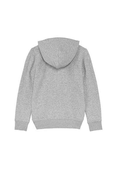 Grey Kids Embroidered Logo Hoodie, Medium-weight, from organic cotton blend, for girls & for boys