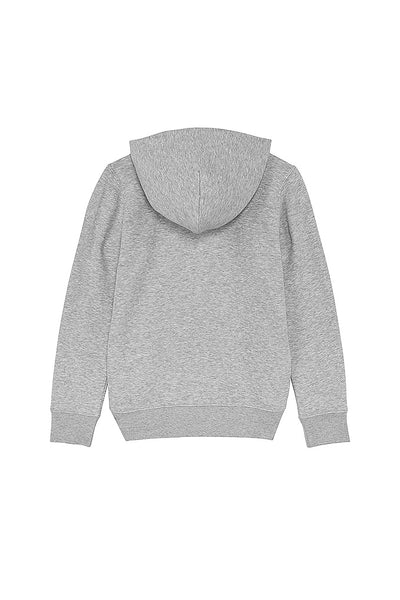 Grey Kids Embroidered Logo Hoodie, Medium-weight, from organic cotton blend, for girls & for boys