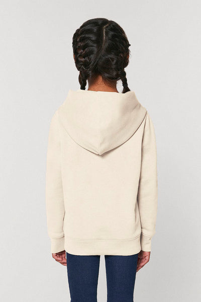 Beige Kids Chocolate Love Graphic Hoodie, Medium-weight, from organic cotton blend, for girls & for boys