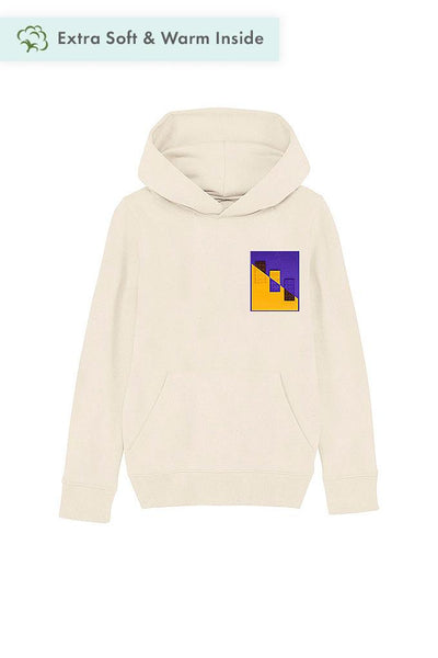 Beige Kids Chocolate Love Hoodie, Medium-weight, from organic cotton blend, for girls & for boys