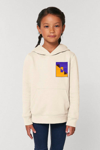 Beige Kids Chocolate Love Hoodie, Medium-weight, from organic cotton blend, for girls & for boys
