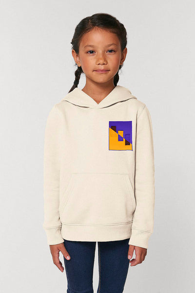 Beige Kids Chocolate Love Hoodie, Medium-weight, from organic cotton blend, for girls & for boys