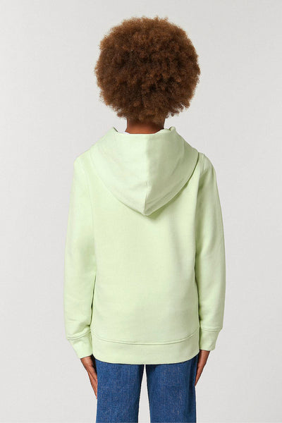 Light green Kids Organic Cotton Printed Hoodie, Medium-weight, from organic cotton blend, for girls & for boys