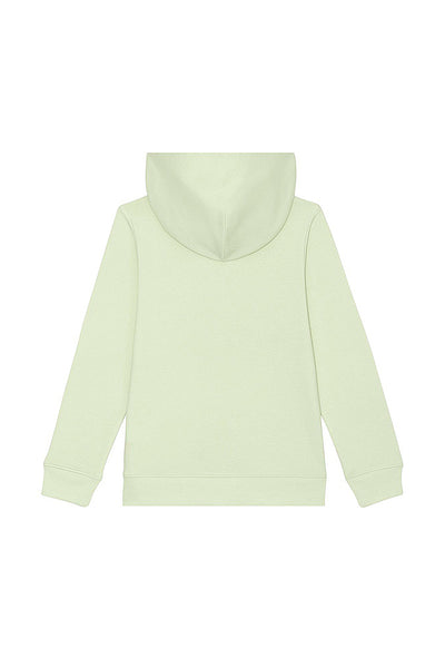Light green Kids Orange Bicycle Graphic Hoodie, Medium-weight, from organic cotton blend, for girls & for boys