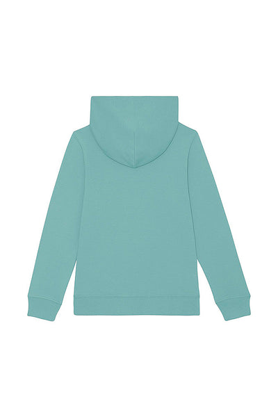 Teal green Kids Blooming Umbrella Graphic Hoodie, Medium-weight, from organic cotton blend, for girls & for boys