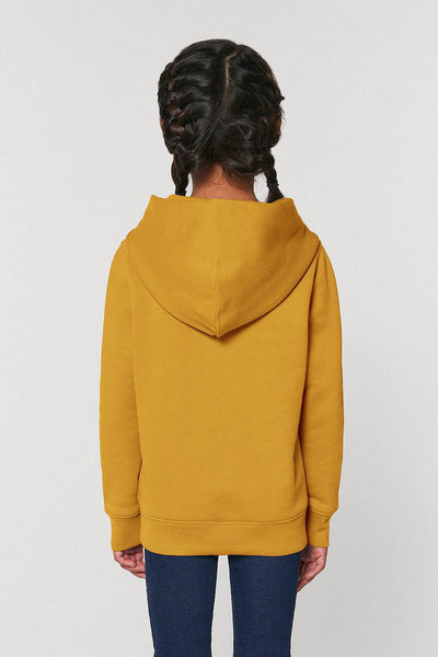 Yellow Kids Chocolate Love Graphic Hoodie, Medium-weight, from organic cotton blend, for girls & for boys