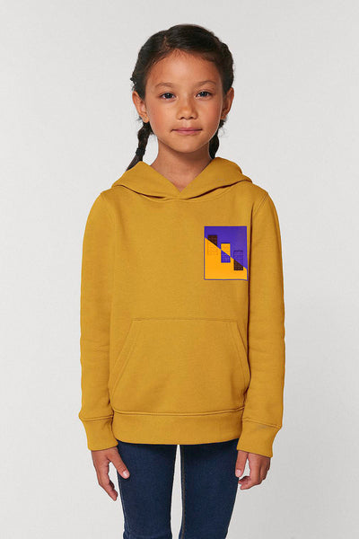 Yellow Kids Chocolate Love Hoodie, Medium-weight, from organic cotton blend, for girls & for boys