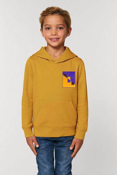 Yellow Kids Chocolate Love Hoodie, Medium-weight, from organic cotton blend, for girls & for boys