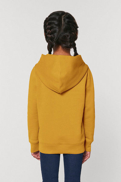 Yellow Kids Chocolate Love Hoodie, Medium-weight, from organic cotton blend, for girls & for boys