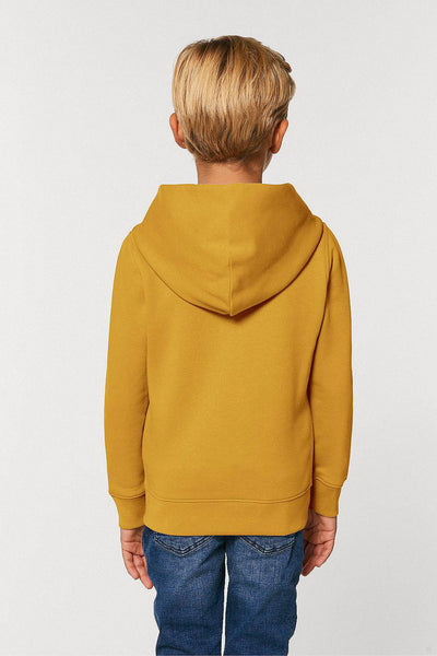 Yellow Kids Chocolate Love Hoodie, Medium-weight, from organic cotton blend, for girls & for boys
