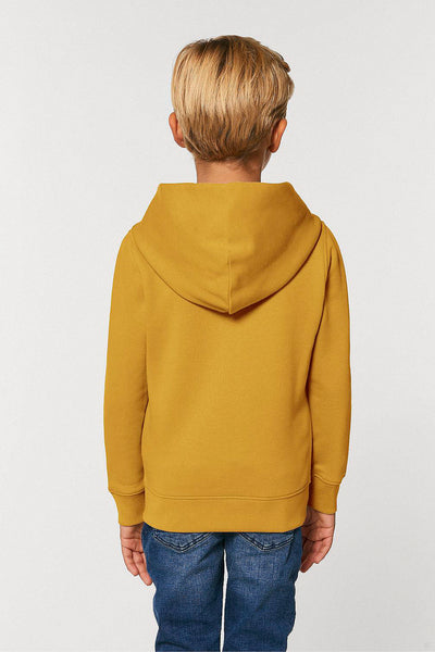 Yellow Kids Chocolate Love Hoodie, Medium-weight, from organic cotton blend, for girls & for boys
