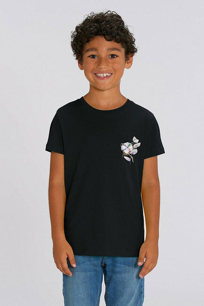 Black Kids Organic Cotton Graphic T-Shirt, 100% organic cotton, for girls & for boys