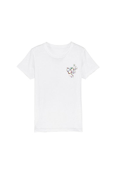 White Kids Organic Cotton Graphic T-Shirt, 100% organic cotton, for girls & for boys