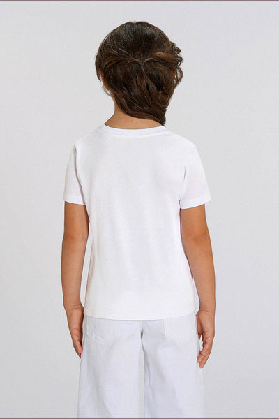 White Kids Organic Cotton Graphic T-Shirt, 100% organic cotton, for girls & for boys
