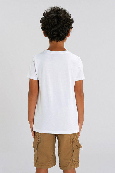 White Kids Organic Cotton Graphic T-Shirt, 100% organic cotton, for girls & for boys