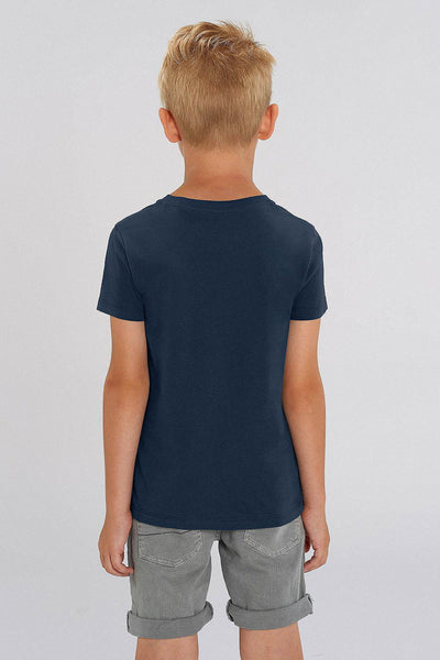 Navy Kids Orange Bicycle Graphic T-Shirt, 100% organic cotton, for girls & for boys