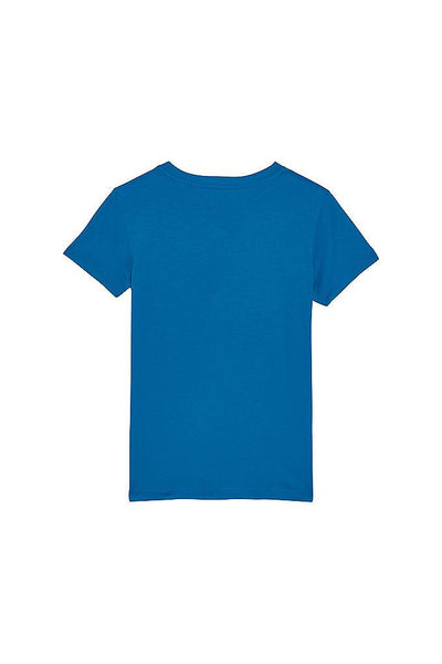 Royal Blue Kids Orange Bicycle Crew Neck T-Shirt, 100% organic cotton, for girls & for boys