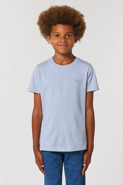 Light blue Kids BHappy Logo Crew Neck T-Shirt, 100% organic cotton, for girls & for boys