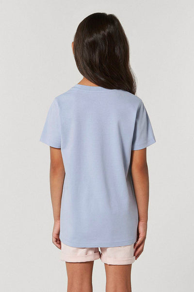 Light blue Kids BHappy Logo Crew Neck T-Shirt, 100% organic cotton, for girls & for boys