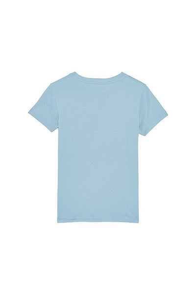 Light blue Girls Donut Flowers Graphic T-Shirt, 100% organic cotton