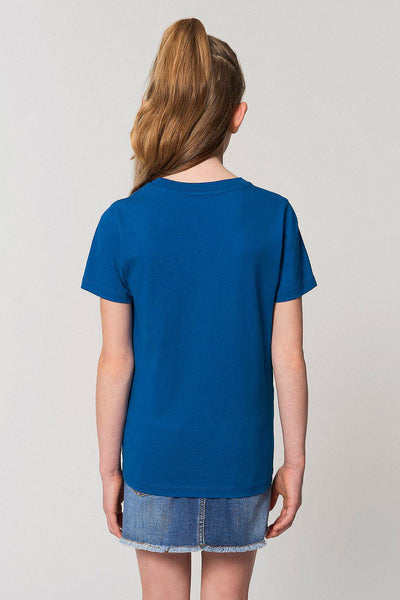 Blue Kids Cool Pineapple Crew Neck T-Shirt, 100% organic cotton, for girls & for boys