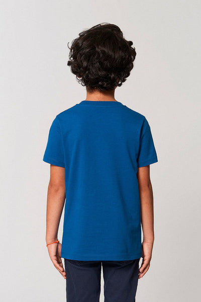 Blue Kids Cool Pineapple Crew Neck T-Shirt, 100% organic cotton, for girls & for boys