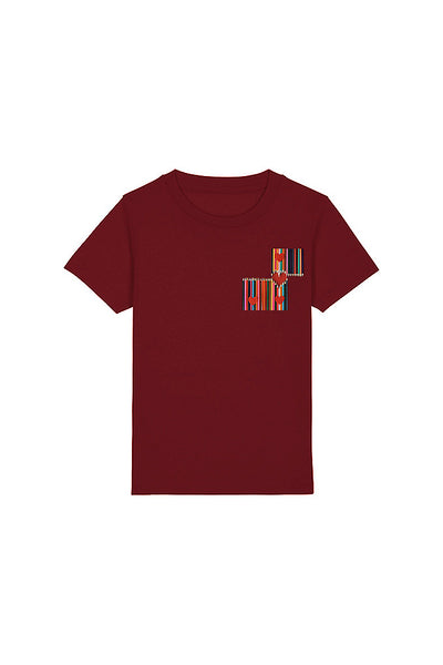 Burgundy Kids Love More Graphic T-Shirt, 100% organic cotton, for girls & for boys