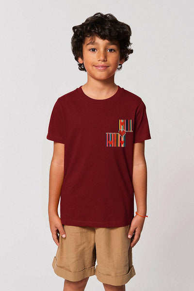 Burgundy Kids Love More Graphic T-Shirt, 100% organic cotton, for girls & for boys