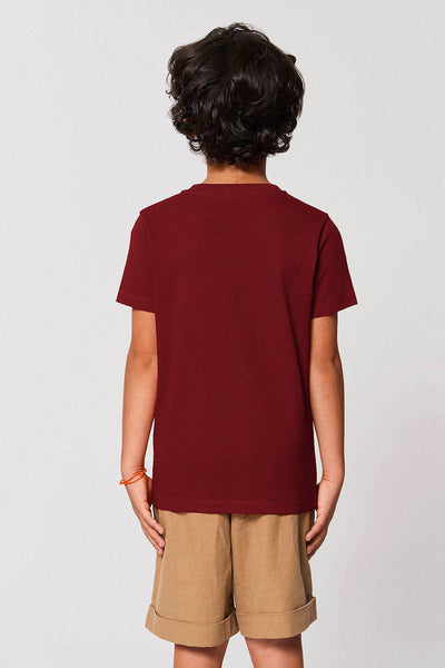 Burgundy Kids Love More Graphic T-Shirt, 100% organic cotton, for girls & for boys