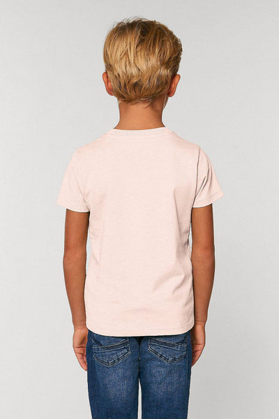 Light Pink Kids BHappy Logo Crew Neck T-Shirt, 100% organic cotton, for girls & for boys