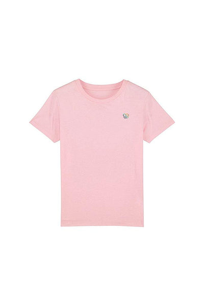 Cotton Pink Kids BHappy Logo Crew Neck T-Shirt, 100% organic cotton, for girls & for boys