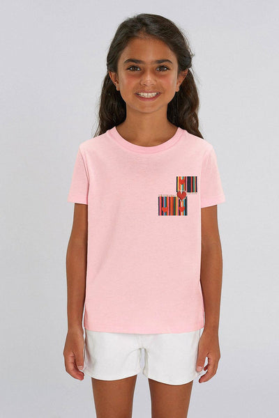 Cotton Pink Kids Love More Graphic T-Shirt, 100% organic cotton, for girls & for boys