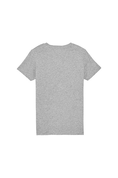 Grey Kids BHappy Logo Crew Neck T-Shirt, 100% organic cotton, for girls & for boys 