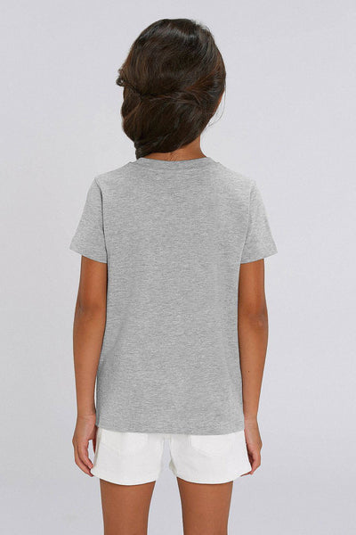 Grey Kids BHappy Logo Crew Neck T-Shirt, 100% organic cotton, for girls & for boys