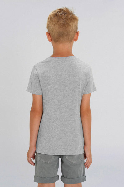 Grey Kids BHappy Logo Crew Neck T-Shirt, 100% organic cotton, for girls & for boys