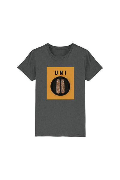 Dark grey Boys Unicorn Graphic T-Shirt, 100% organic cotton