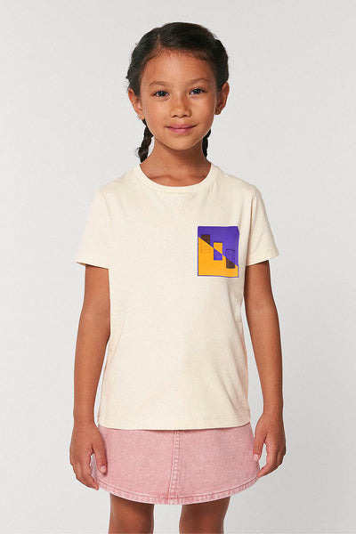 Beige Kids Chocolate Love Crew Neck T-Shirt, 100% organic cotton, for girls & for boys