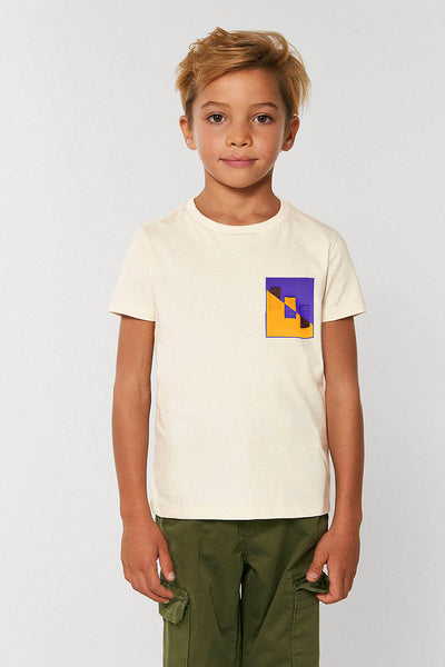Beige Kids Chocolate Love Crew Neck T-Shirt, 100% organic cotton, for girls & for boys