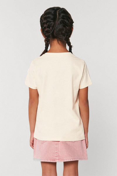 Beige Kids Chocolate Love Crew Neck T-Shirt, 100% organic cotton, for girls & for boys