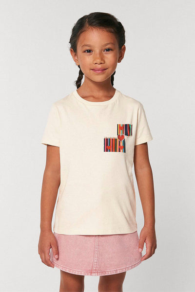 Beige Kids Love More Graphic T-Shirt, 100% organic cotton, for girls & for boys