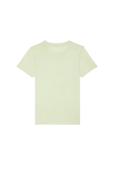 Light green Kids Orange Bicycle Crew Neck T-Shirt, 100% organic cotton, for girls & for boys