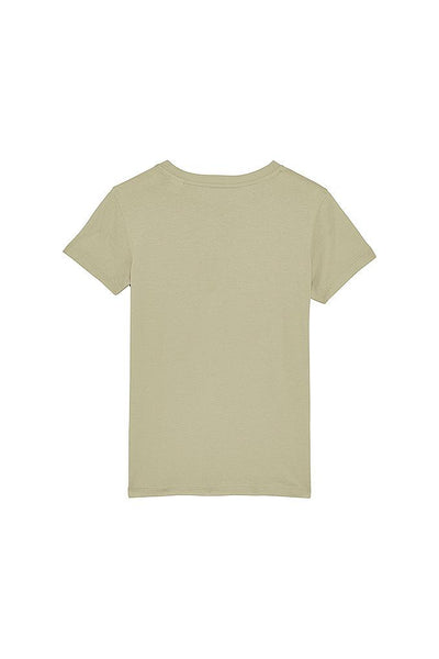 Sage green Kids Cool Pineapple Crew Neck T-Shirt, 100% organic cotton, for girls & for boys