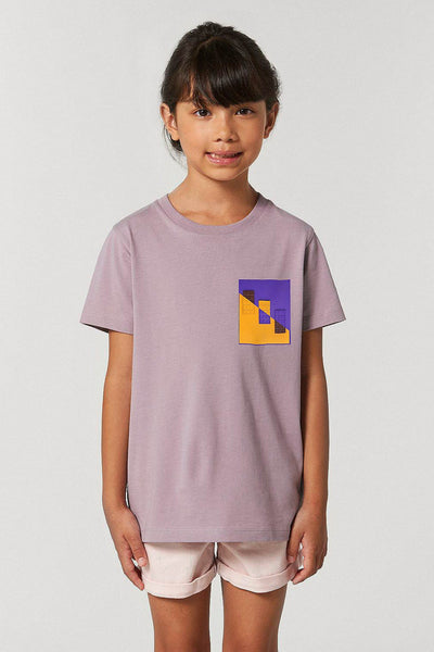 Lilac purple Kids Chocolate Love Crew Neck T-Shirt, 100% organic cotton, for girls & for boys