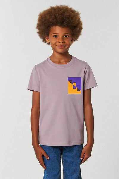 Lilac purple Kids Chocolate Love Crew Neck T-Shirt, 100% organic cotton, for girls & for boys
