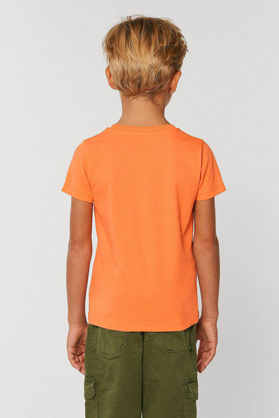 Orange Kids Orange Bicycle Crew Neck T-Shirt, 100% organic cotton, for girls & for boys