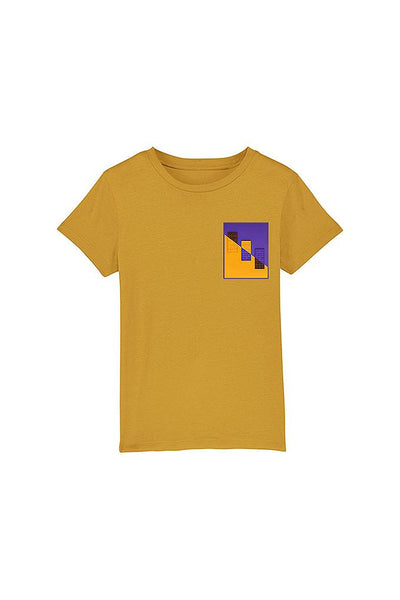 Yellow Kids Chocolate Love Crew Neck T-Shirt, 100% organic cotton, for girls & for boys 