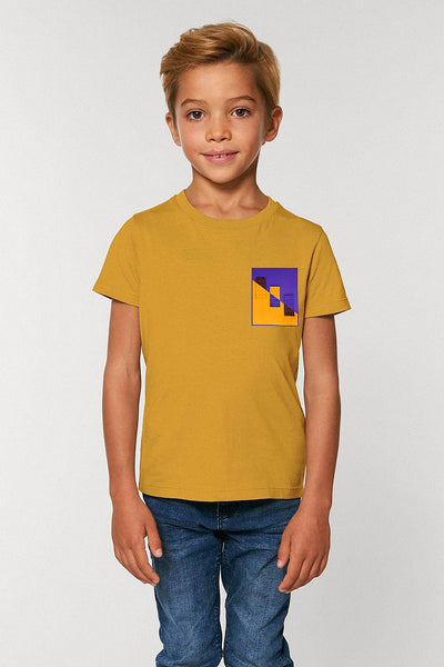 Yellow Kids Chocolate Love Crew Neck T-Shirt, 100% organic cotton, for girls & for boys