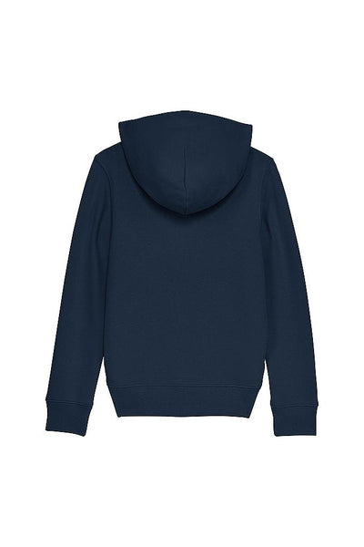 Navy Kids Embroidered Logo Zip Hoodie, Medium-weight, from organic cotton blend, for girls & for boys